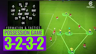 eFootball 2024 - Possession Game - 3232 FORMATION & TACTICS  | PC Gameplay