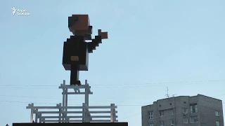 Пиксельный Ленин в Красноярске