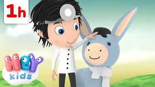 Dear Little Donkey and More Kids Songs! | ONE HOUR | HeyKids Nursery Rhymes | Animals for Kids