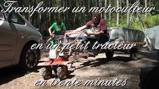 TRANSFORMER UN MOTOCULTEUR EN TRACTEUR