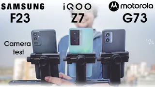 Best 5G Camera Phone under 20000 ? iQOO Z7 vs Motorola G73 vs Samsung F23 |