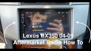 04-09 Lexus RX330 RX350 Aftermarket Radio Installation Double Din LCD