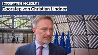 Mai-Treffen der Eurogruppe &  des ECOFIN-Rats - Doorstep von Christian Lindner