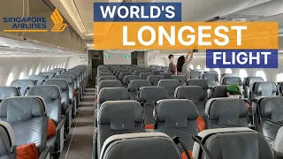 THE WORLD'S LONGEST FLIGHT on Singapore Airlines' Premium Economy Class | Singapore to New York