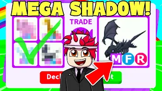 Trading for a MEGA SHADOW DRAGON! (Adopt me)