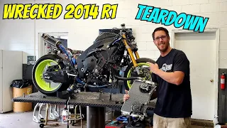 Rebuilding a WRECKED 2014 R1 (Part 2 The Teardown)