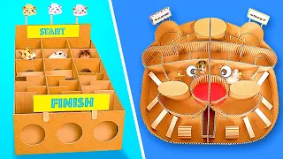 2 DIY Hamster Races From Cardboard