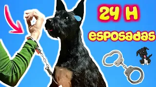 24 HORAS ESPOSADA A MI PERRO 🐶 / Retos Divertidos Lana