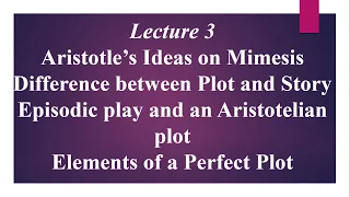 Poetics by Aristotle part 1 (Mimesis and Plot)