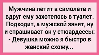 Мужчина в Самолете Сходил в Женский Туалет! Сборник Свежих Смешных Жизненных Анекдотов!