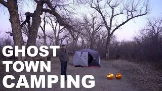 Camping In Abandoned Ghost Town Campground - Halloween Special