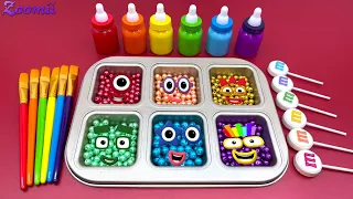 Numberblocks Satisfying Video l How To Make Playdoh Rainbow Lollipop Candy M&M With Color Art ASMR