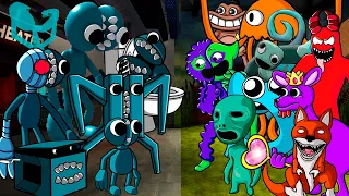 All TEAL Characters Rainbow Friends Vs All Garten of Banban | Friday Night Funkin Mod Roblox