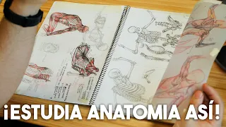 ¡ESTUDIA ANATOMÍA ASÍ! Cómo estudiar anatomía / Enseñando mi cuaderno de estudios + Ejercicios