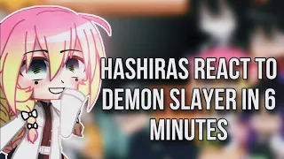 💫||Hashiras react to Demon Slayer in 6 minutes||💫•ENG•