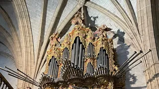 Historic Castilian organ from 1738 in Santoyo, Spain