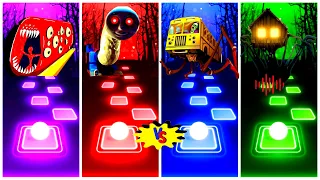 Train Eater 🆚 Bus Eater 🆚 Thomas The Train 🆚 House Head Tiles Hop EDM Rush🎶 Who is Best?