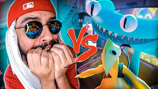 Ciano e Amarelo (Rainbow Friends 2) Vs. Mussoumano - Batalha com Games