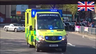 Ambulance responding on siren and lights in Bristol