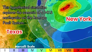 Eastern US: 7.5 Earthquake in Real Time (Simulated)