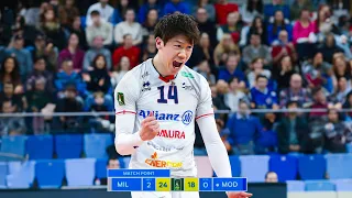 Yuki Ishikawa Destroyed Modena in Italian Volleyball League !!!