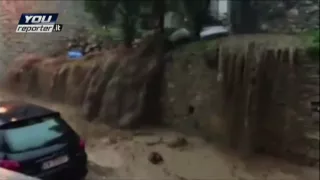 FOOTAGE OF A DEVASTATING CYCLONE IN SARDINIA - BBC NEWS