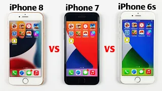 iPhone 8 vs iPhone 7 vs iPhone 6s in 2022 - SPEED TEST!