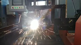 CNC pipe plasma cutting machine for Pipe cutting conical  poles door opening
