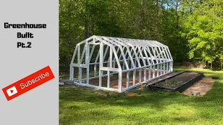 Greenhouse build pt. 2 // Ana white greenhouse//diy project