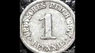 1 Pfennig 1917Deutsches Reich Pennies worth money rare