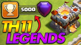 REACHING LEGEND LEAGUE AS A TH11!! | Clash of Clans