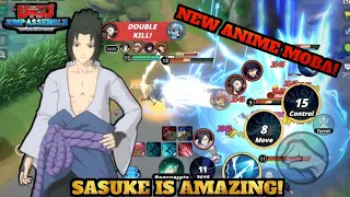 Sasuke as Jungler is AMAZING! JUMP ASSEMBLE - NEW ANIME MOBA