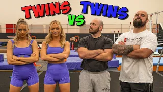 Twins vs Twins GYMNASTICS CHALLENGE! - ft. The Rybka Twins