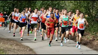 Mens Race National 12 Stage Road Relay Championship at Sutton Coldfield 6th April 2024