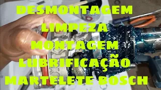 como desmontar , limpar , lubrificar e montar martelete bosch (GBH 2-24 D) detalhado.