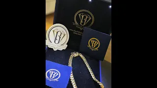 GUSVILLA JEWELRY 11MM MIAMI CUBAN LINK GOLD OVER SILVER CHAIN