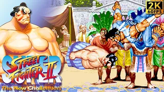 Super Street Fighter II: The New Challengers - E.Honda [1993/Arcade] 2K 60FPS