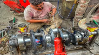 Here we have the crankshaft repaired with this technique || Amazing Technology 1 ||