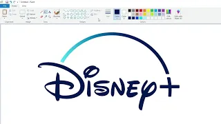 How to draw the Disney+ logo using MS Paint | How to draw the Disney Plus logo using MS Paint