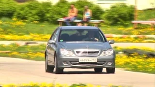 Тест-драйв Мерседес С200  Mercedes C200  Программа об автомобилях БЕЛАЯ ПОЛОСА