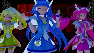 [MMD Precure] Cure Happy.Cure Sunny.Cure Peach.Cure March.Cure Beauty - Happy Halloween