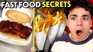 Internet's Best Fast Food Secrets! (McRib, Stuffed Crust Pizza, Taco Bell Ground Beef) | React