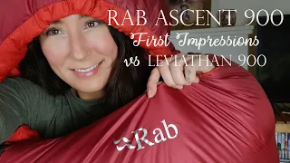 Winter Sleeping Bags! Rab Ascent 900 First Impressions + Comparing Specs with Leviathan OEX 900