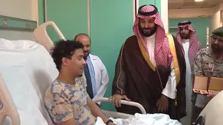 Saudi Arabia Crown Prince Mohammed bin Salman meets with injured soldiers in Riyadh