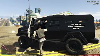 GTA 5 - Del Perro Pier Ballas Gang War + Six Star Escape