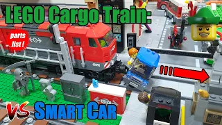 LEGO Cargo Train vs Smart Car Crash MOC 🚆🆚🚗🏹