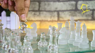 Glass Chess review and BD price. Glass Chess Set Crystal Professional Decorative. গ্লাস দাবা সেট