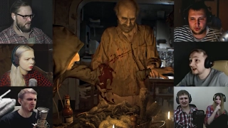 "Реакции Летсплейщиков" на Отрезание Руки Лукаса из Resident Evil 7