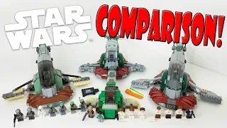 LEGO Star Wars Comparison: 7144 / 6209 / 8097 / 75243 Slave I (2000, 2006, 2010, 2019 Sets)