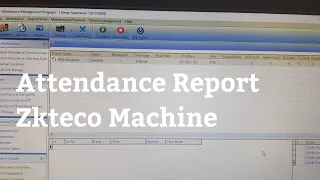 HOW TO PRINT ATTENDANCE REPORT/ZKTECO MACHINE